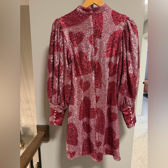 Farm Rio Pink Heart Sequin Dress - Picture 3 of 6